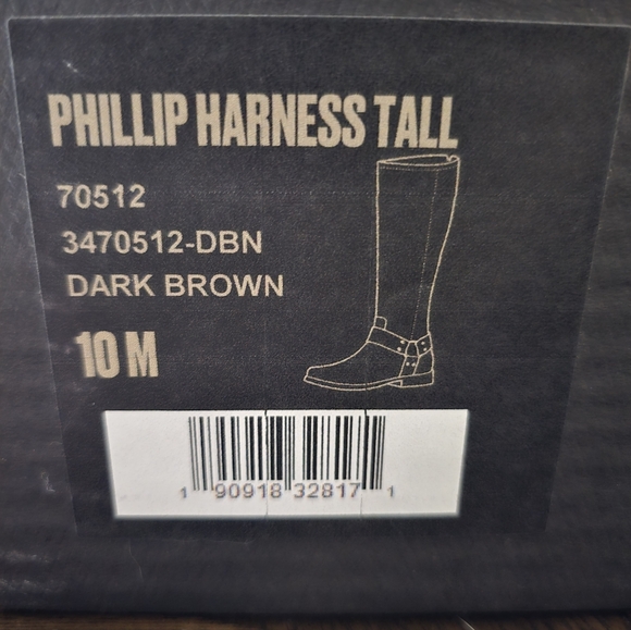 FRYE Phillip Harness Tall Drk Brown 10M Equestrian Vintage Leather Boots NIB NEW - Picture 7 of 9